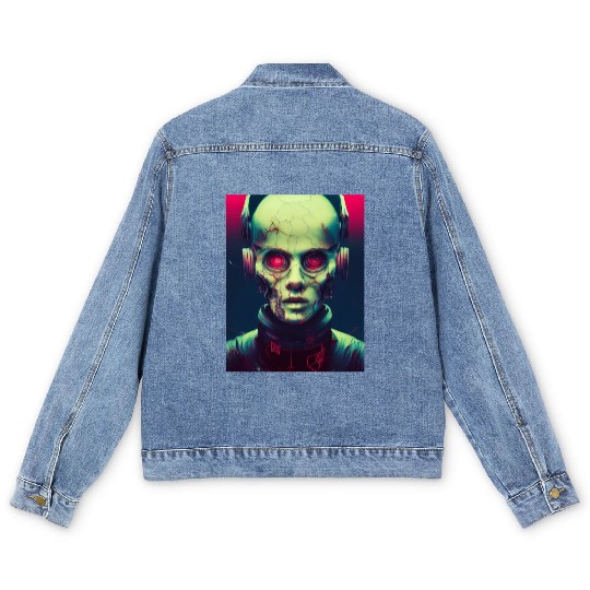 Zombie Cyberpunk Men's Denim Jackets
