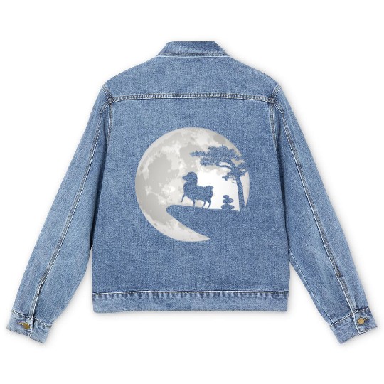 Cute Lamb Saying - Farmer & Sheep Men's Denim Jackets