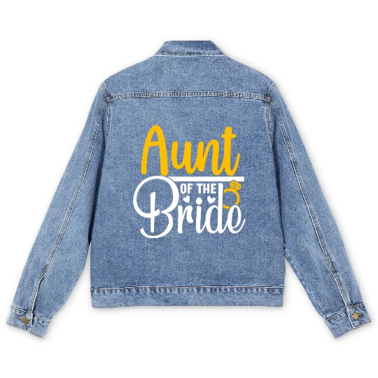 Aunt Of The Bride Wedding Party Matching Gift Men's Denim Jackets