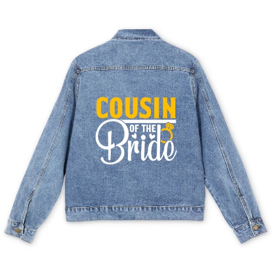 Cousin Of The Bride Wedding Party Matching Gift Men's Denim Jackets