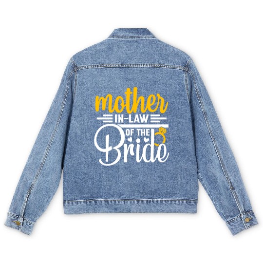Mother in Law Of The Bride Wedding Party Matching Men's Denim Jackets