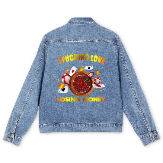 I love losing money Men's Denim Jackets
