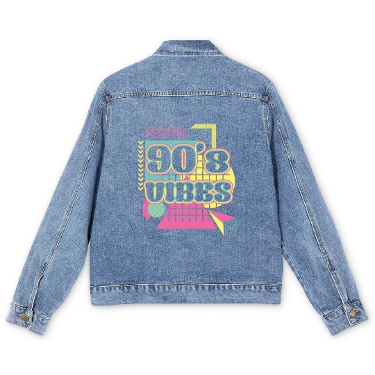 90s Disco Lover 1990s Retro Men's Denim Jackets