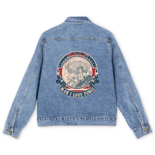 MILF Man I love Fungi Men's Denim Jackets