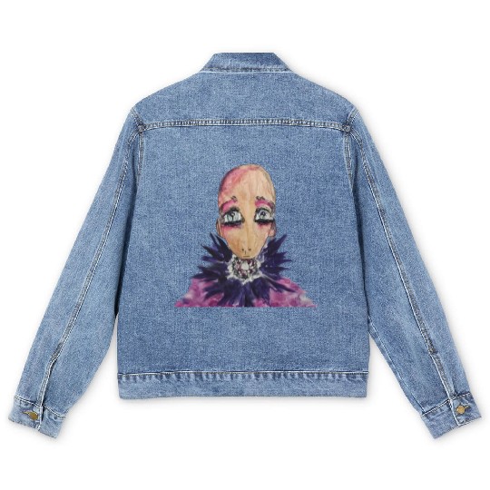 Glamorous baby in violet. Men's Denim Jackets