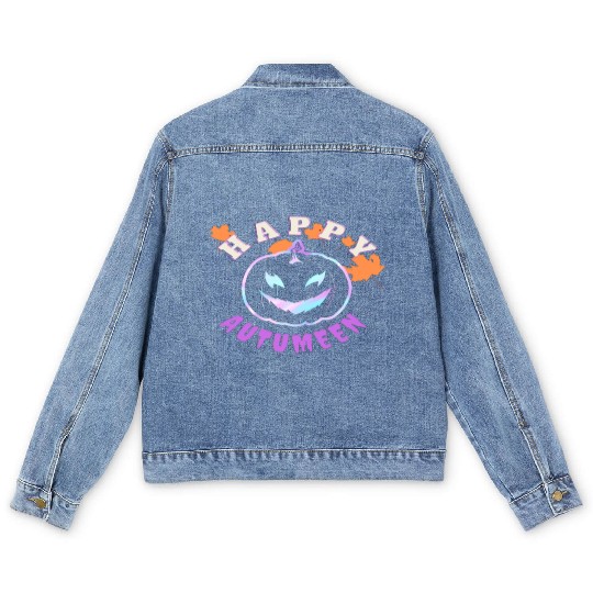 Happy haloween, autumn season Men's Denim Jackets