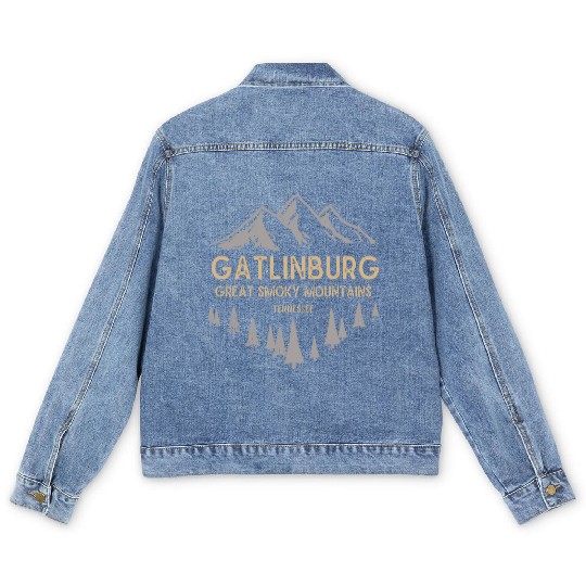 Gatlinburg Tennessee Great Smoky Mountains Vintage Men's Denim Jackets