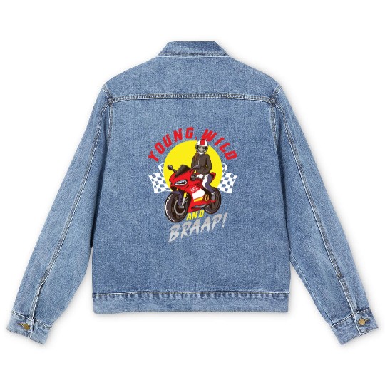 Dirt Bike Dirt Bike Riding Motocross Dirt Biking Men's Denim Jackets