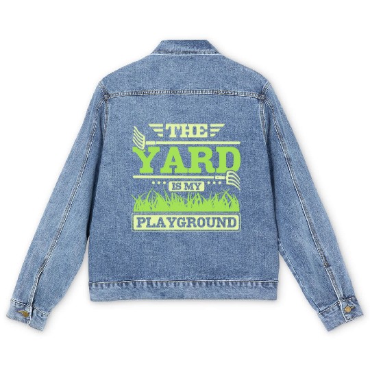 THe yard is my playground Men's Denim Jackets