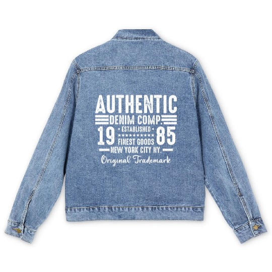 New York City Born In 1985 Vintage Birthday Men's Denim Jackets