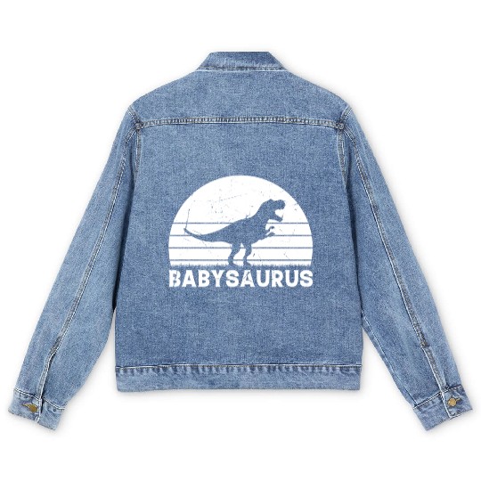 Baby Saurus Newborn Baby Dinosaur Baby Dino Babysa Men's Denim Jackets