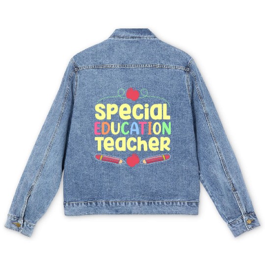 Special Education Teacher Cute Sped Awareness Men's Denim Jackets