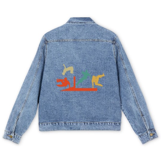 Parkour Free Running Traceur Retro Men's Denim Jackets