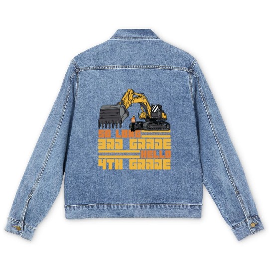 So Long 3rd Grade Hello 4th Grade Student Boys Men's Denim Jackets