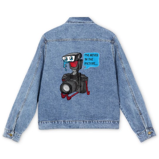 Sad Photo Camera Crying Photographer Joke Gift Pho Men's Denim Jackets