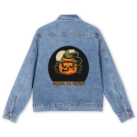 Hallowen Trick Or Treat Men's Denim Jackets