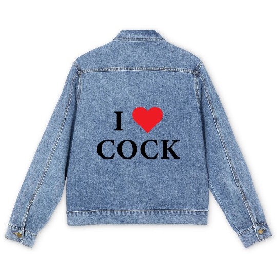 I Love Cock Men's Denim Jackets