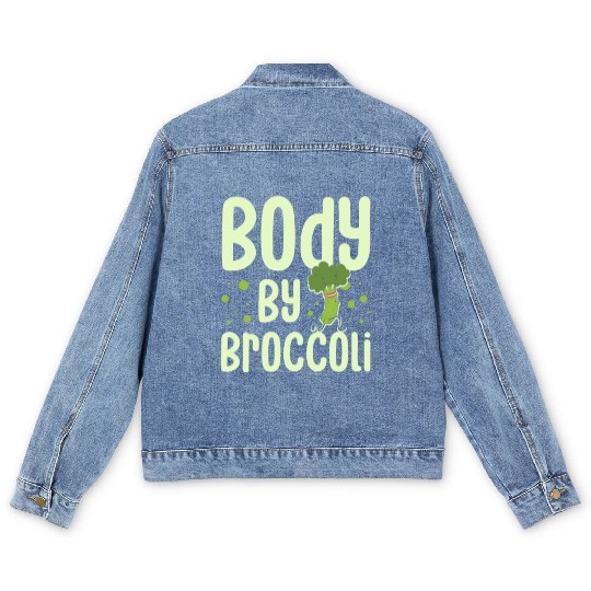 Body By Broccoli Vegetarian Veggies Vegan Men's Denim Jackets