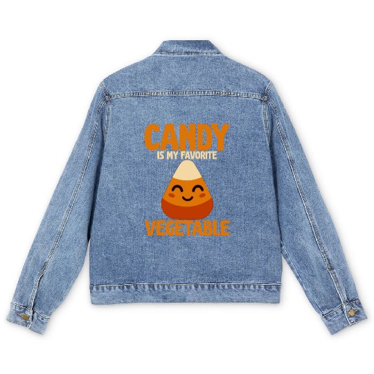 Candy Is My Favorite Vegetable Men's Denim Jackets