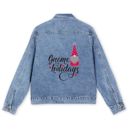 Christmas Funny Gnomes Men's Denim Jackets