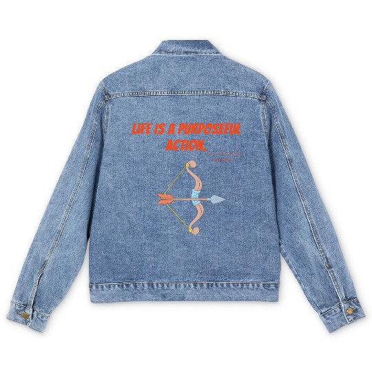 Life is a purposeful action - Dr. Asa Don Brown Men's Denim Jackets