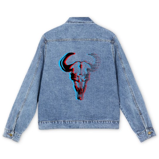 Buffalo skull Men's Denim Jackets