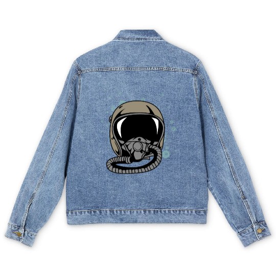 Pilot Helmet Student Pilot Gift Men's Denim Jackets