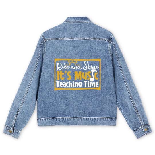 Music Teacher Men's Denim Jackets