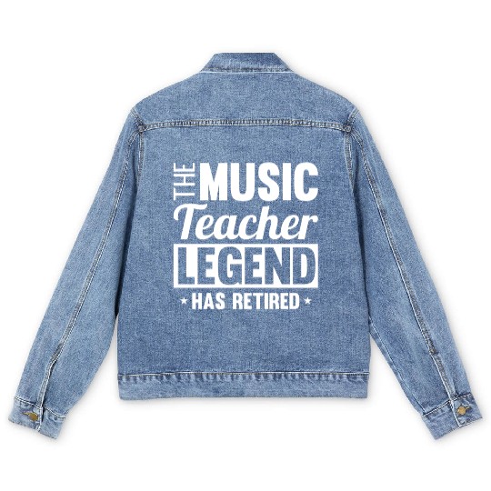 Music Teacher Men's Denim Jackets