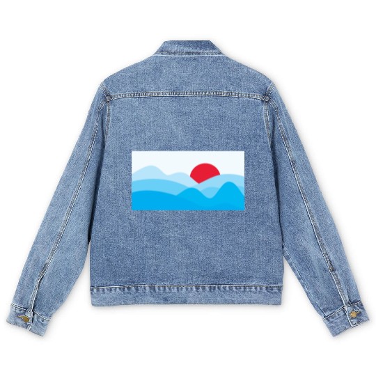 Minimalist Sun Light Blue Men's Denim Jackets
