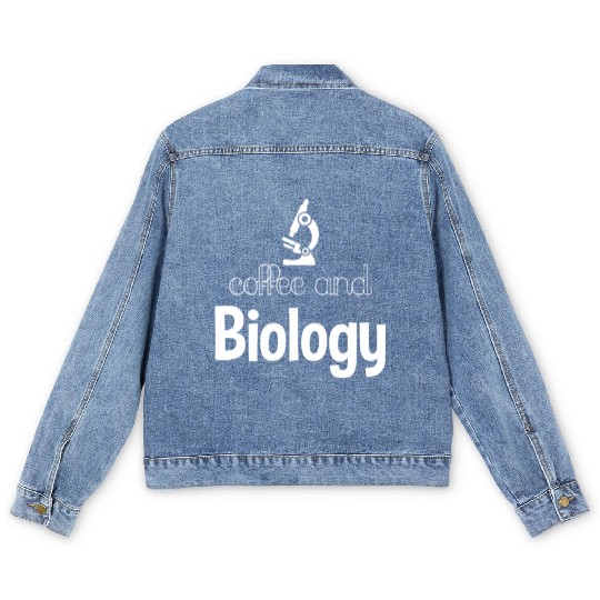 Coffee And Biology Men's Denim Jackets