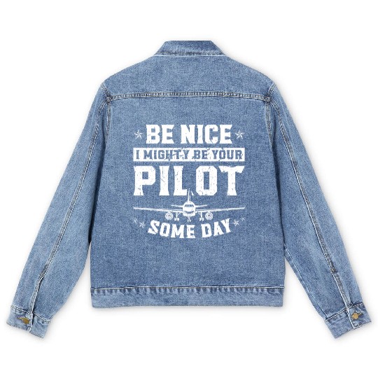 Airplane Pilots Men's Denim Jackets