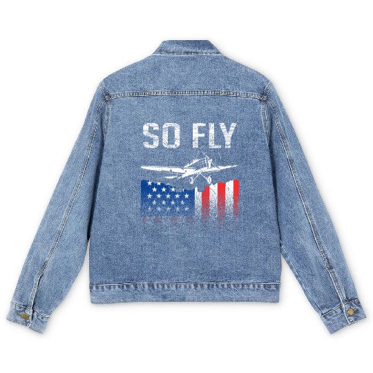 Airplane Pilots USA Men's Denim Jackets