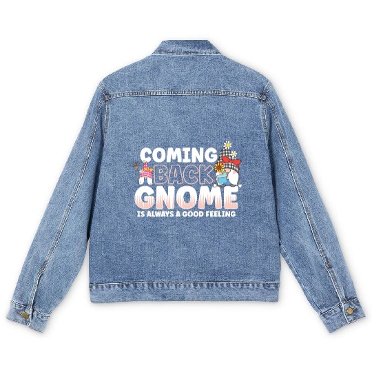 Garden Gnomes Gnome Lover Funny Gnome Gardening Men's Denim Jackets