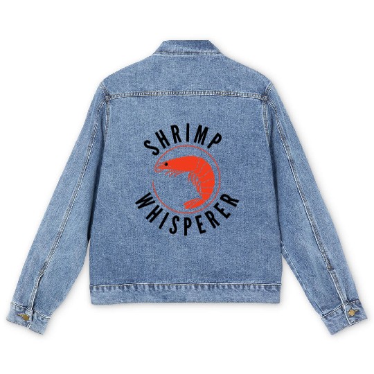 Shrimp Whisperer - fishing lover Men's Denim Jackets
