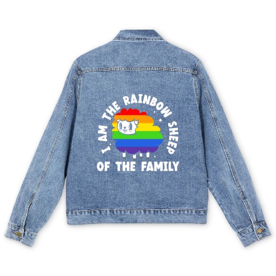 I Am The Rainbow Sheep Of The Family Pride Month Men's Denim Jackets