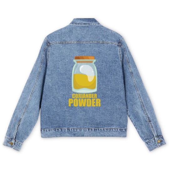 Coriander Powder Spice Flavor Food Cooking Men's Denim Jackets