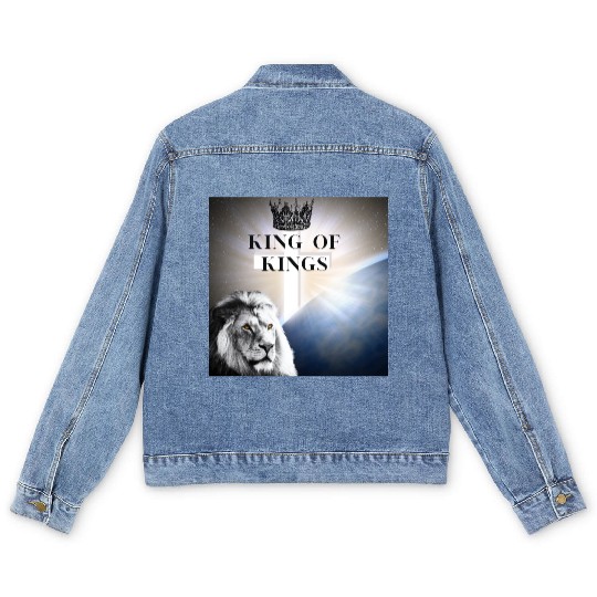 KING OF KINGS of kings(Christian/Catholic) Men's Denim Jackets