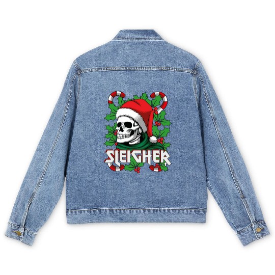 Sleigher Heavy Metal Santa Men's Denim Jackets