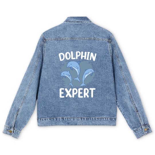 Dolphin Expert Dolphins Cute Lover Girls Men's Denim Jackets