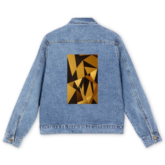 Black and Gold Minimalist Men's Denim Jackets