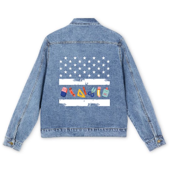 Daycare Teacher Men's Denim Jackets