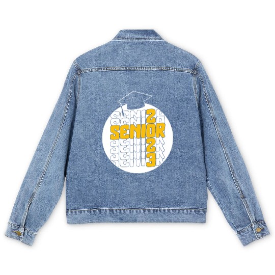 Graduation Men's Denim Jackets, Senior Class Of 2023 Gift End