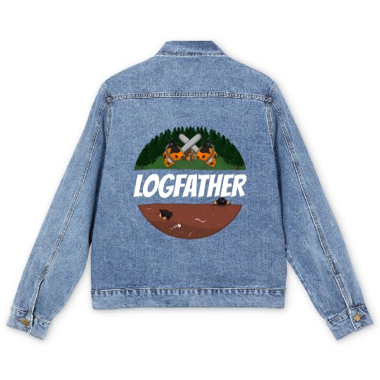 Logfather Lumberjack Chainsaw Men's Denim Jackets