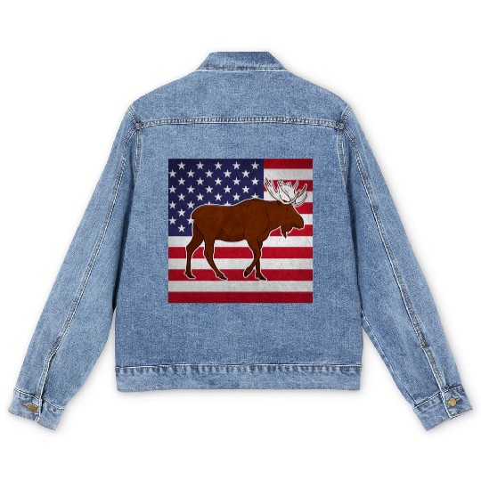 Moose Elk Men's Denim Jackets