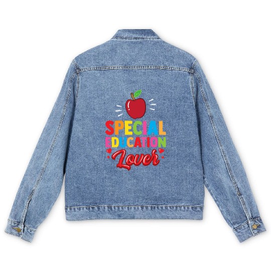 Special Education Lover Teacher Sped Awareness Men's Denim Jackets
