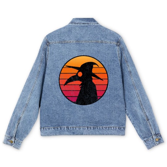 The Plague Doctor Costume Kids Retro Sun Plague Men's Denim Jackets