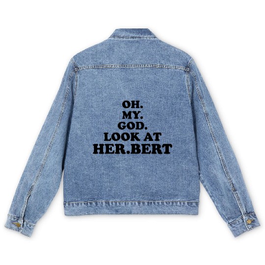 oh my god look at herbert design Men's Denim Jackets