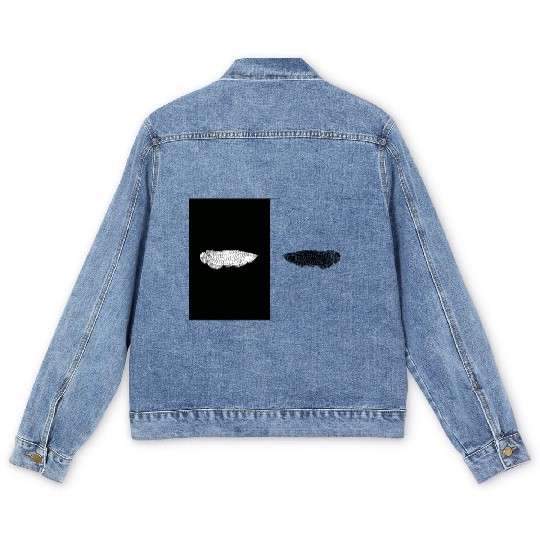 Asian arowana fish illustration for kids Men's Denim Jackets
