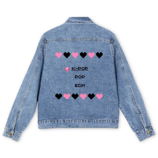 K pop art 2 Men's Denim Jackets